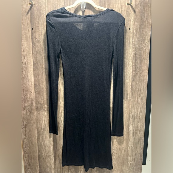 BCBG Max Azria Black Long Sleve Dress Size Large EUC - Picture 4 of 7